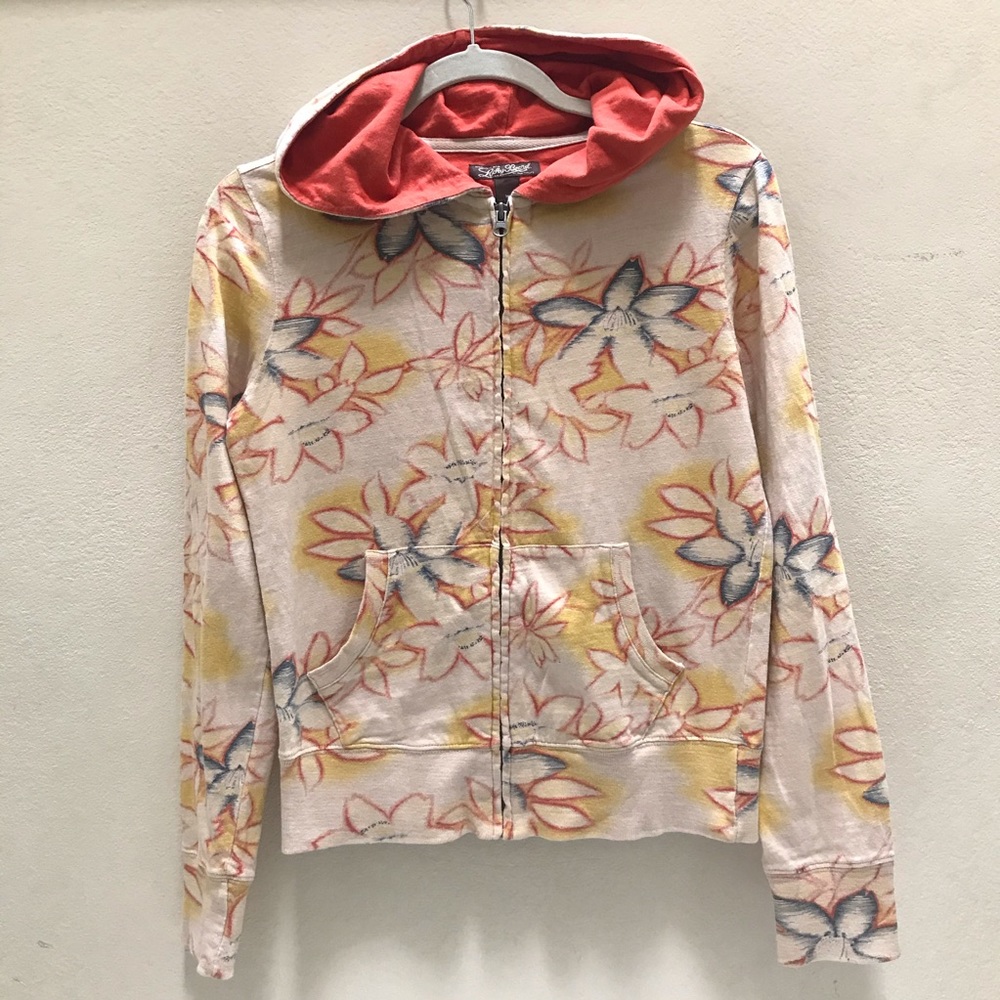 Lucky Brand Hoodie Sweater Zipper Up Long Sleeve